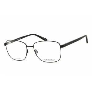 Adensco Men's Eyeglasses - Matte Black Stainless Steel Square Frame | AD 138 0003 00