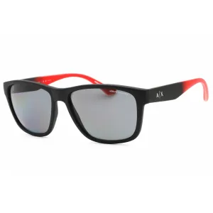 Armani Exchange Men's Sunglasses - Matte Black Square Plastic Frame | 0AX4135S 807881