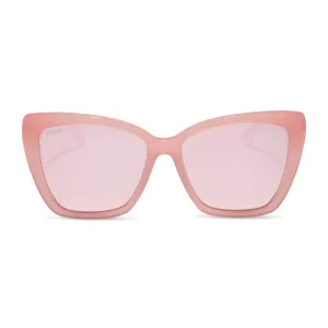 BECKY II - PEACH   CHERRY BLOSSOM MIRROR SUNGLASSES