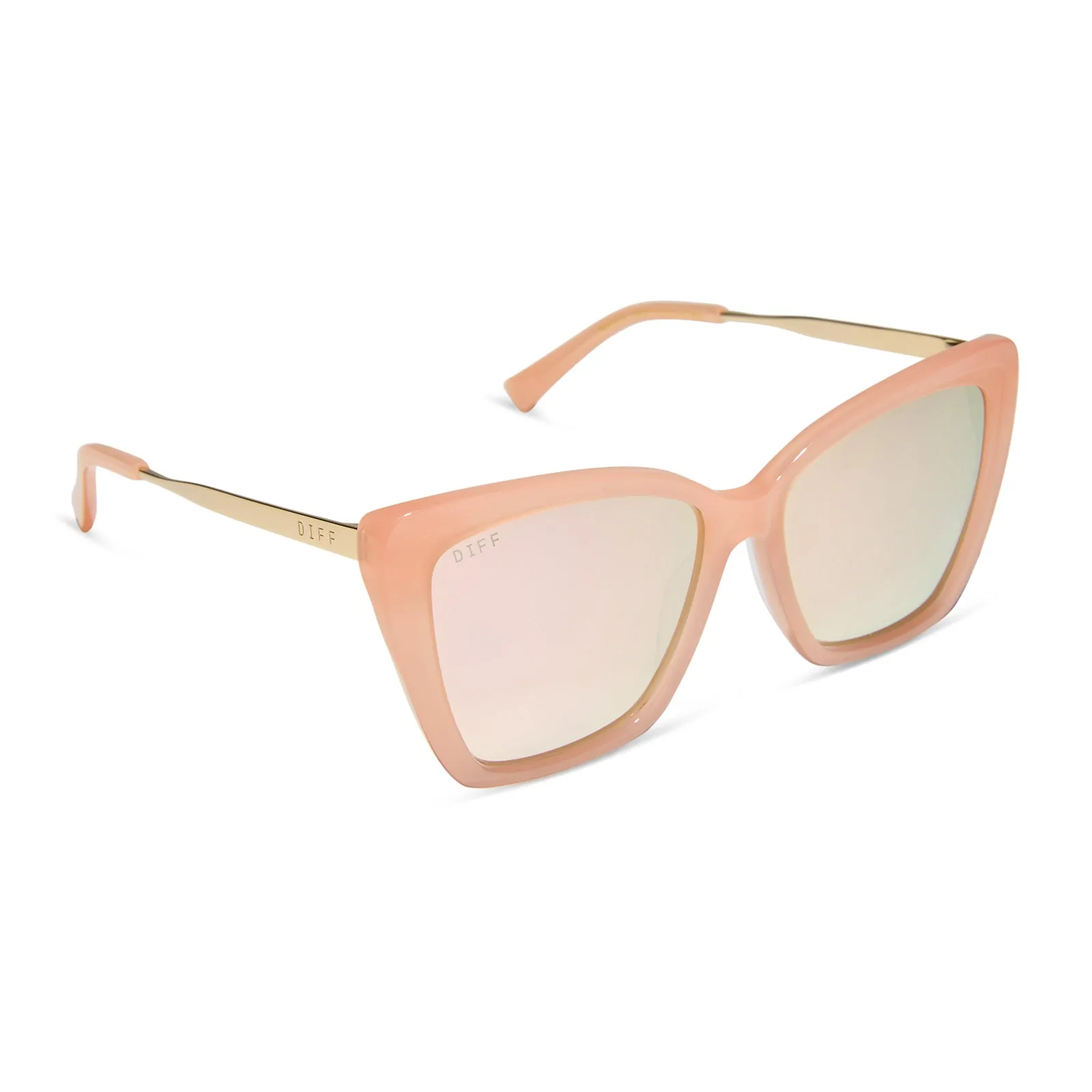BECKY II - PEACH   CHERRY BLOSSOM MIRROR SUNGLASSES