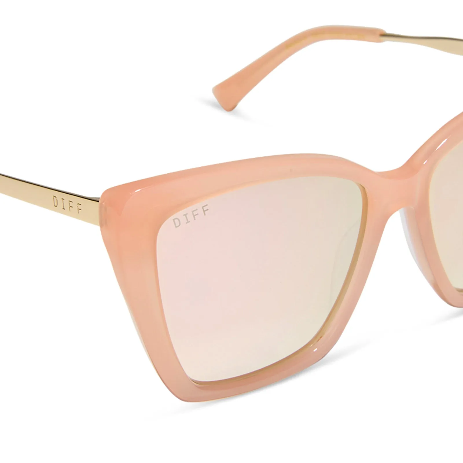 BECKY II - PEACH   CHERRY BLOSSOM MIRROR SUNGLASSES