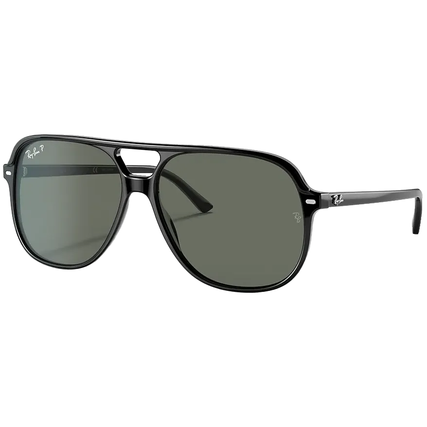 Bill - Low Bridge Black/Green Polarized