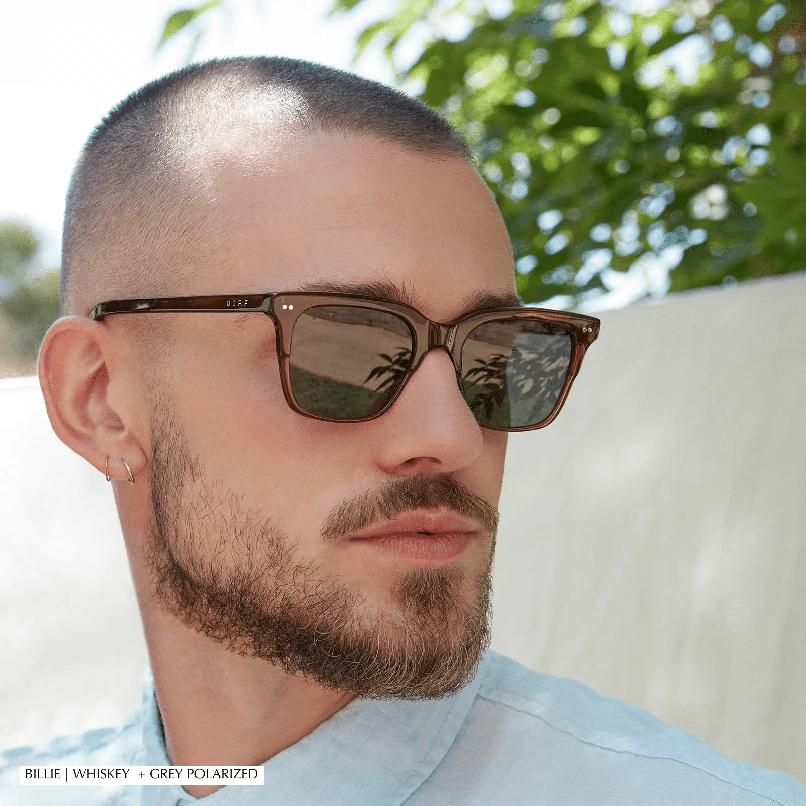 BILLIE - FIERY TORTOISE   GREY   POLARIZED SUNGLASSES