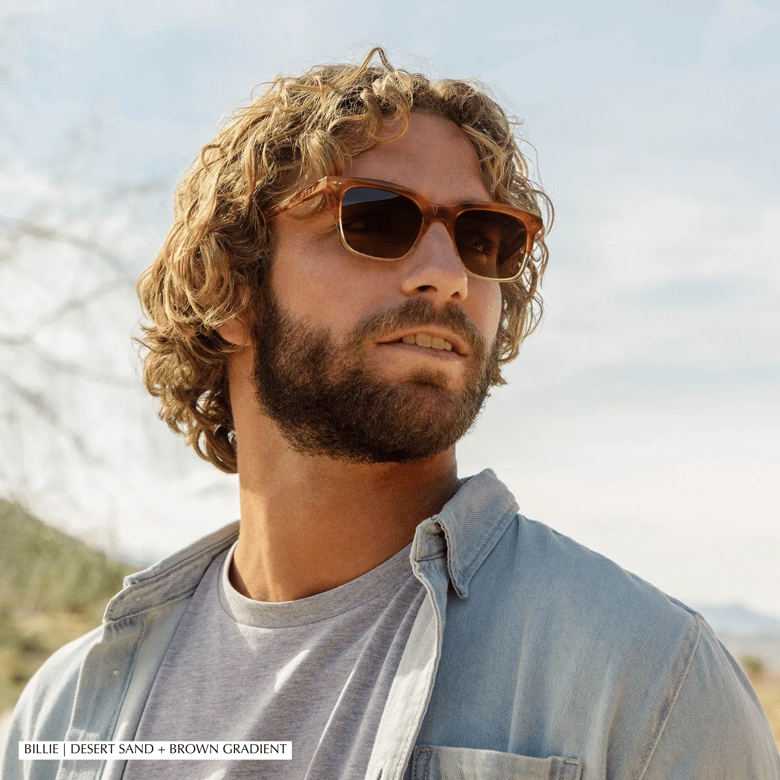 BILLIE - FIERY TORTOISE   GREY   POLARIZED SUNGLASSES