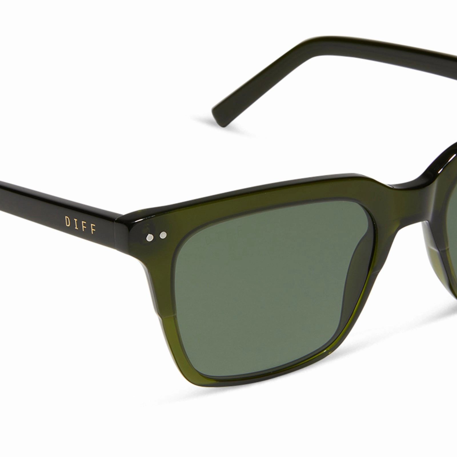 BILLIE - DARK OLIVE CRYSTAL   G15   POLARIZED SUNGLASSES