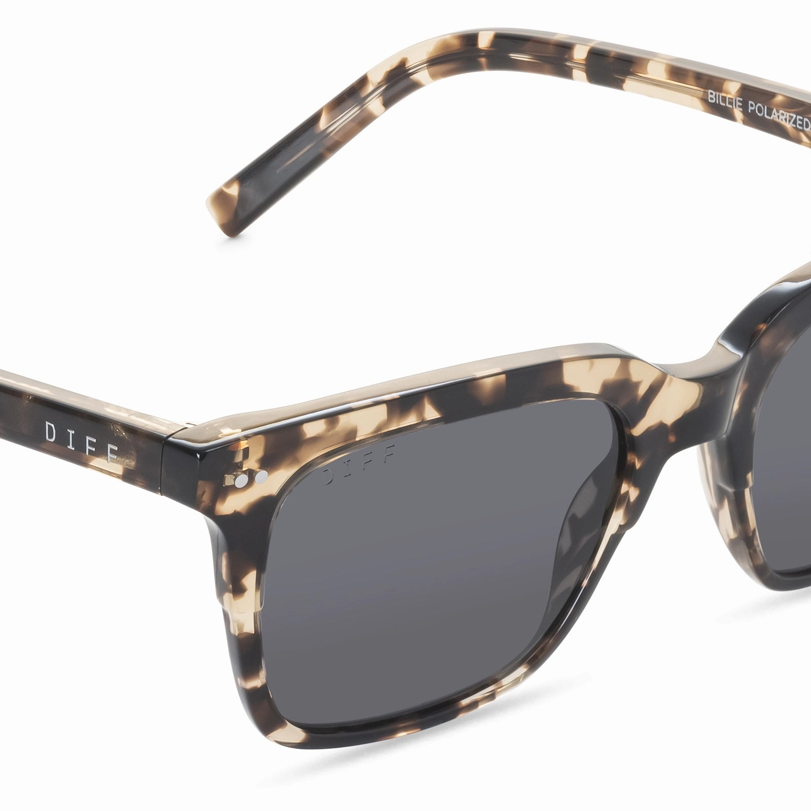 BILLIE - ESPRESSO TORTOISE   GREY   POLARIZED SUNGLASSES