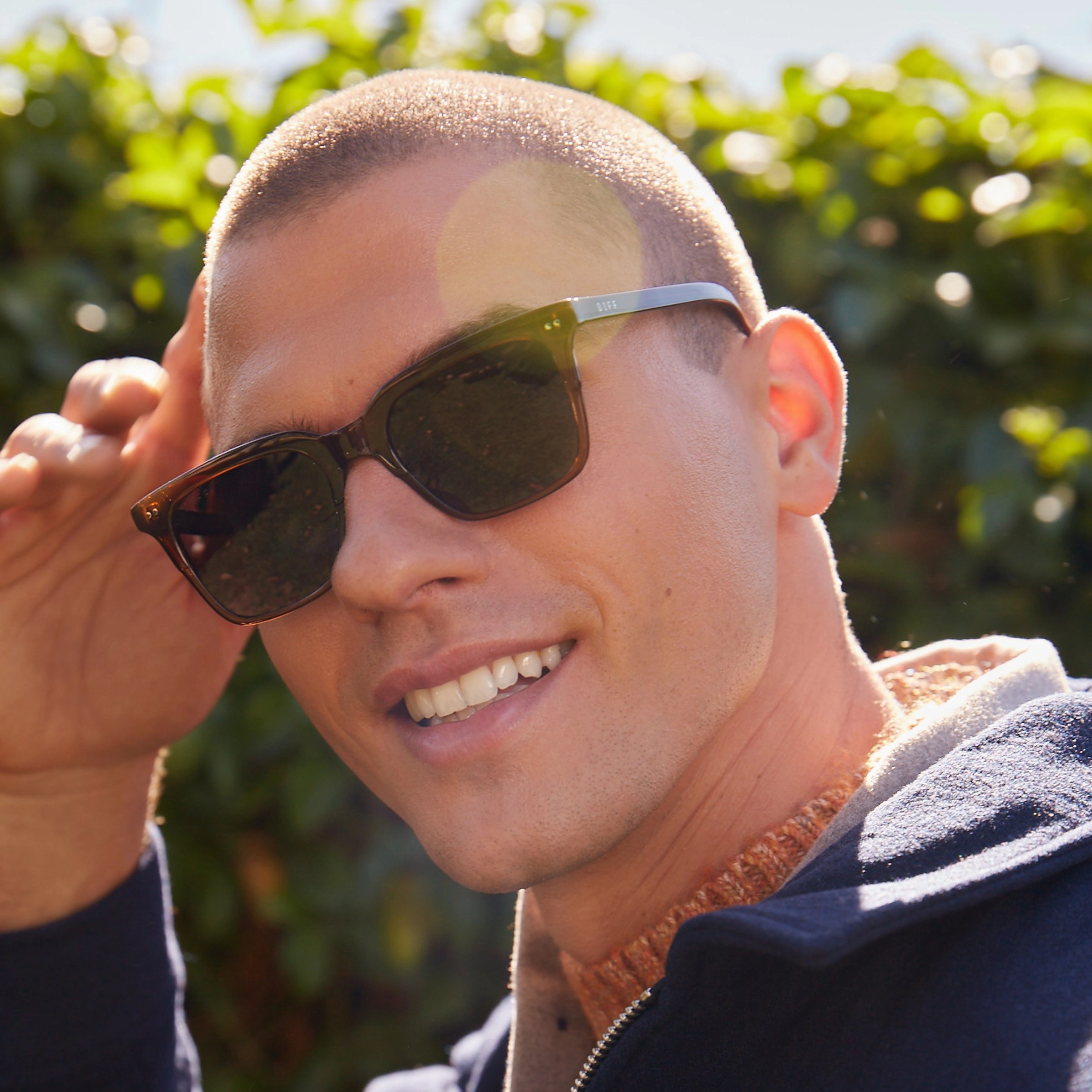 BILLIE - WHISKEY   GREY POLARIZED SUNGLASSES