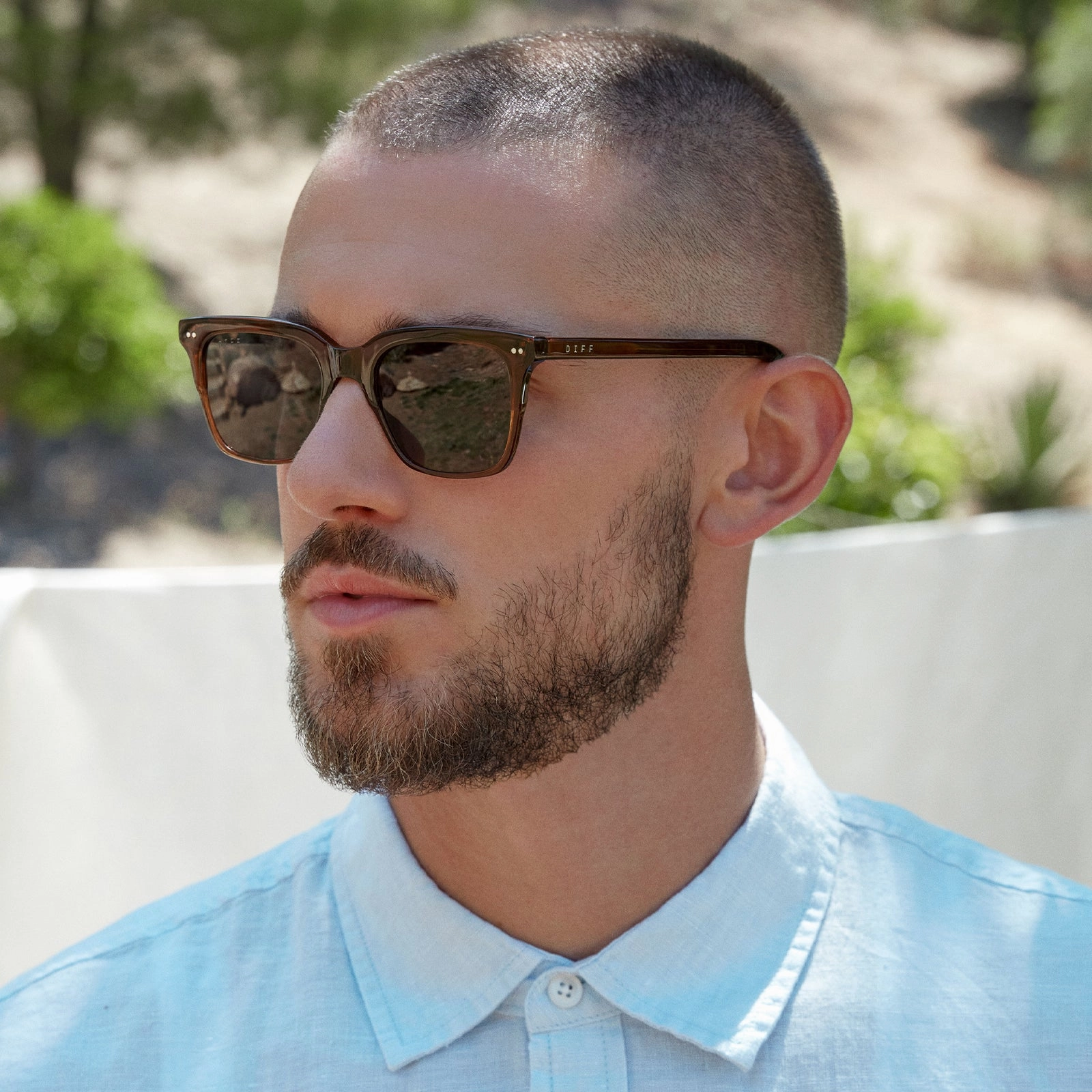 BILLIE - WHISKEY   GREY POLARIZED SUNGLASSES