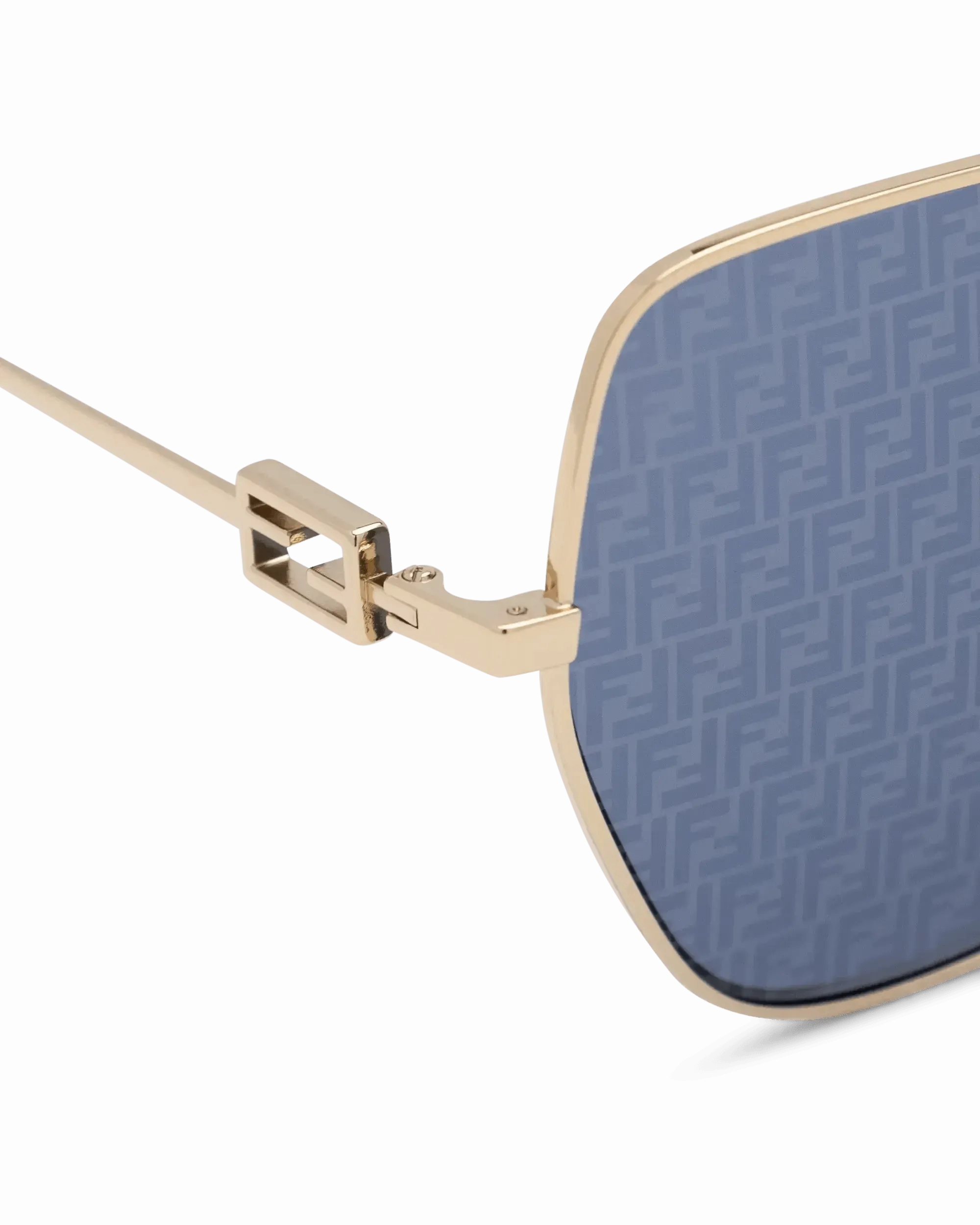 Blue Lens Baguette Sunglasses