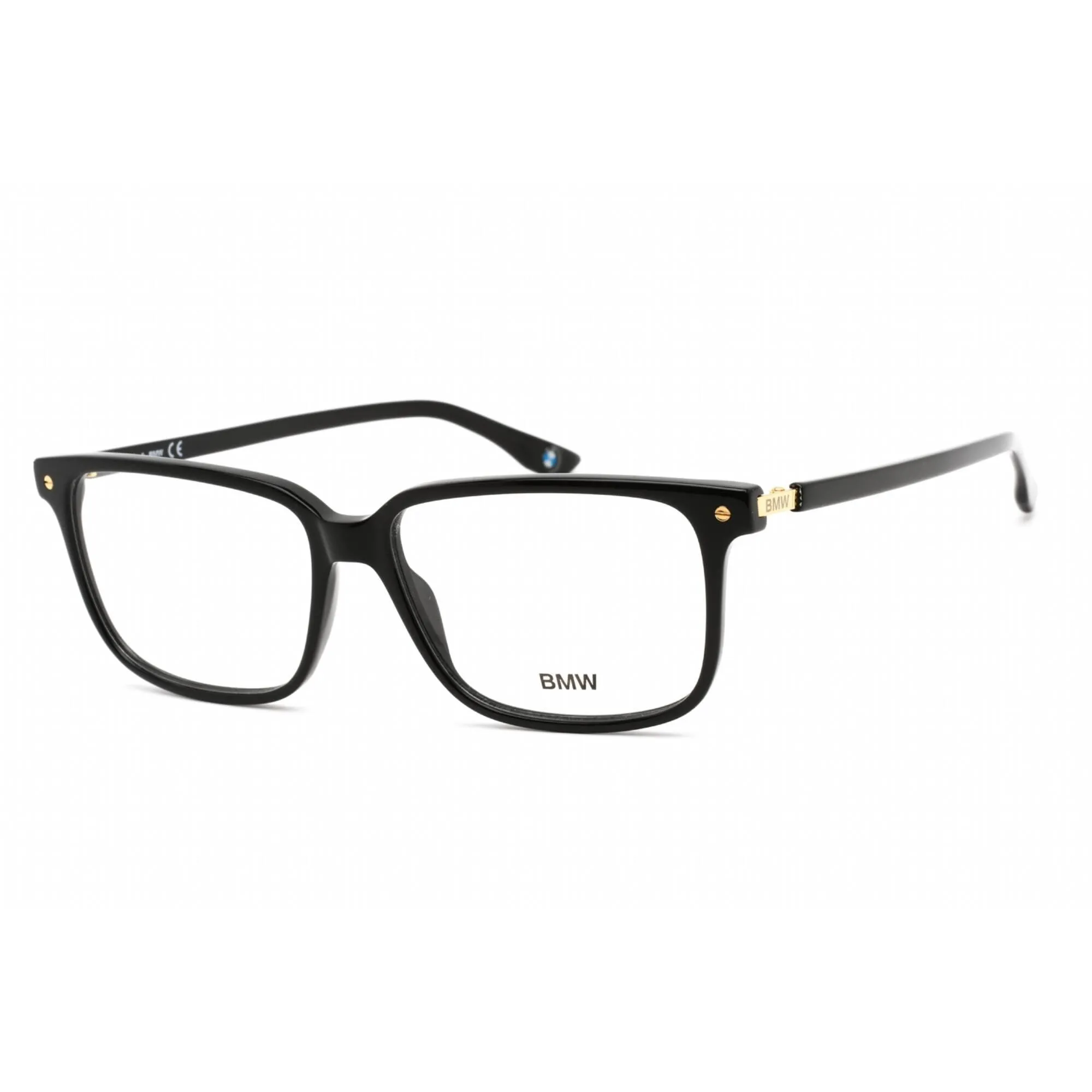 BMW Women's Eyeglasses - Clear Demo Lens Shiny Black Acetate Square Frame | BW5033 001