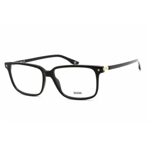 BMW Women's Eyeglasses - Clear Demo Lens Shiny Black Acetate Square Frame | BW5033 001