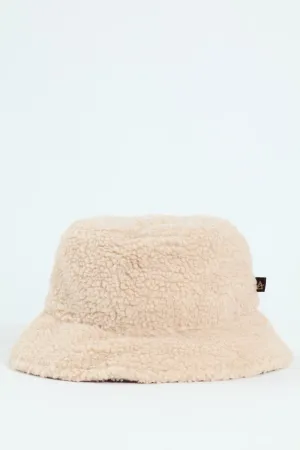 Borg Bucket Hat - Taupe