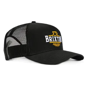 Brixton Skywind Mesh Snapback Trucker Hat - Black