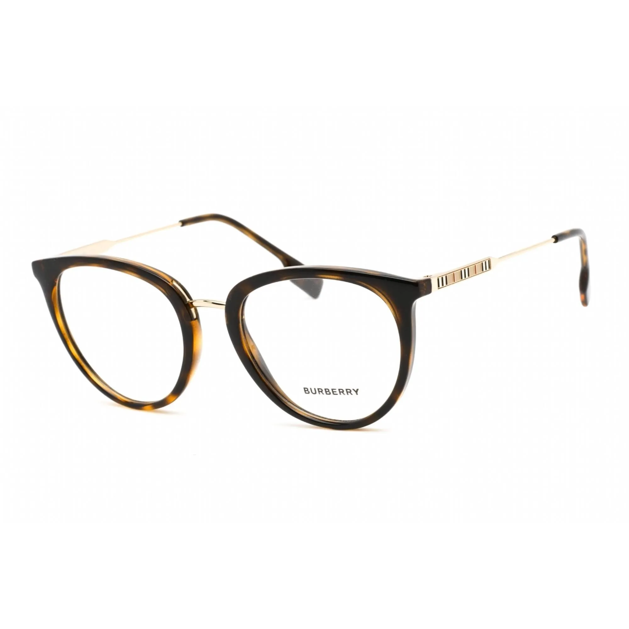 Burberry Women's Eyeglasses - Clear Lens Havana Plastic Round Frame | 0BE2331 3002