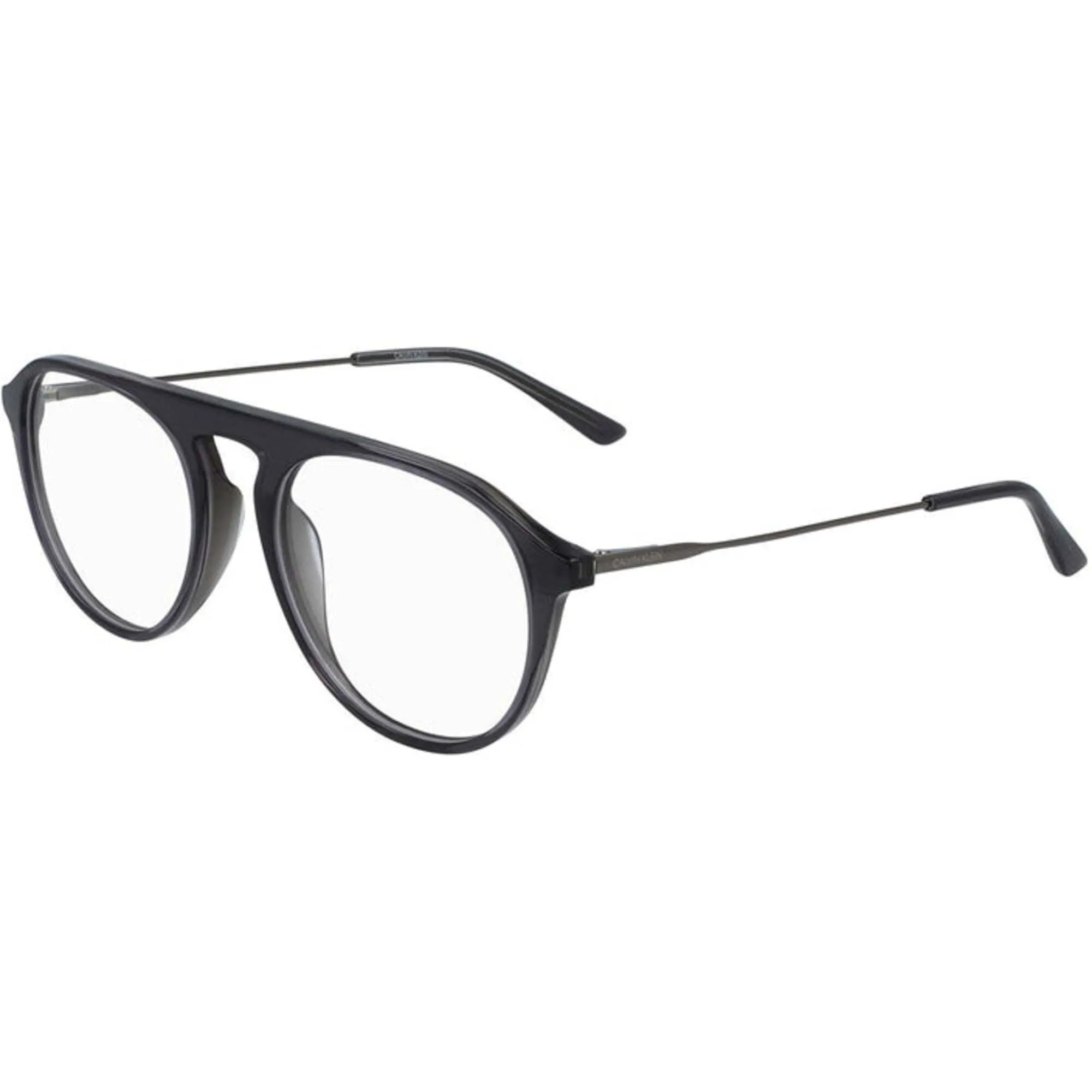 Calvin Klein Men's Eyeglasses - Crystal Charcoal/Grey Round | CALVIN KLEIN CK20703 016