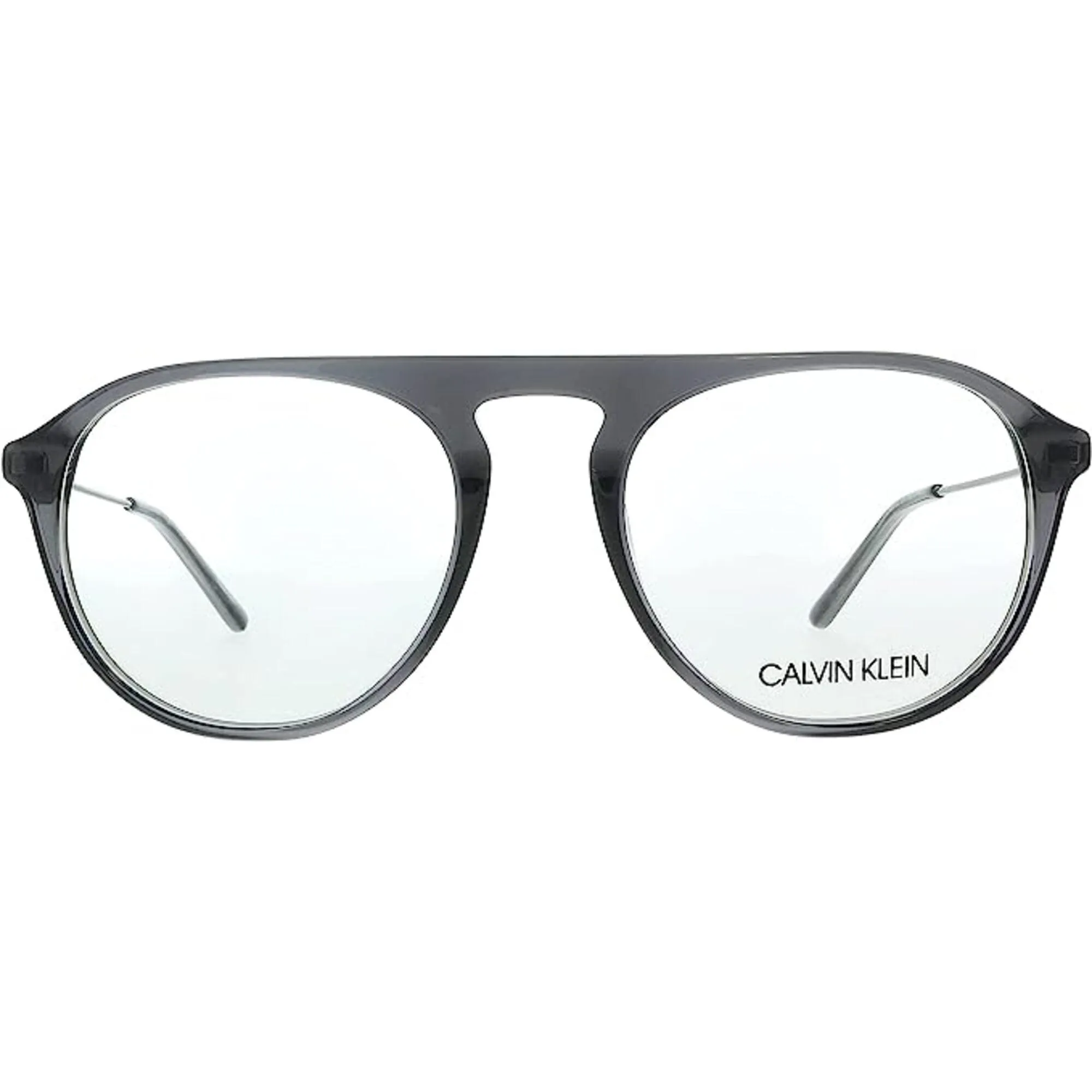 Calvin Klein Men's Eyeglasses - Crystal Charcoal/Grey Round | CALVIN KLEIN CK20703 016