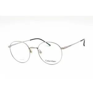 Calvin Klein Unisex Eyeglasses - Full Rim Round Silver Metal Frame | CK22108T 045