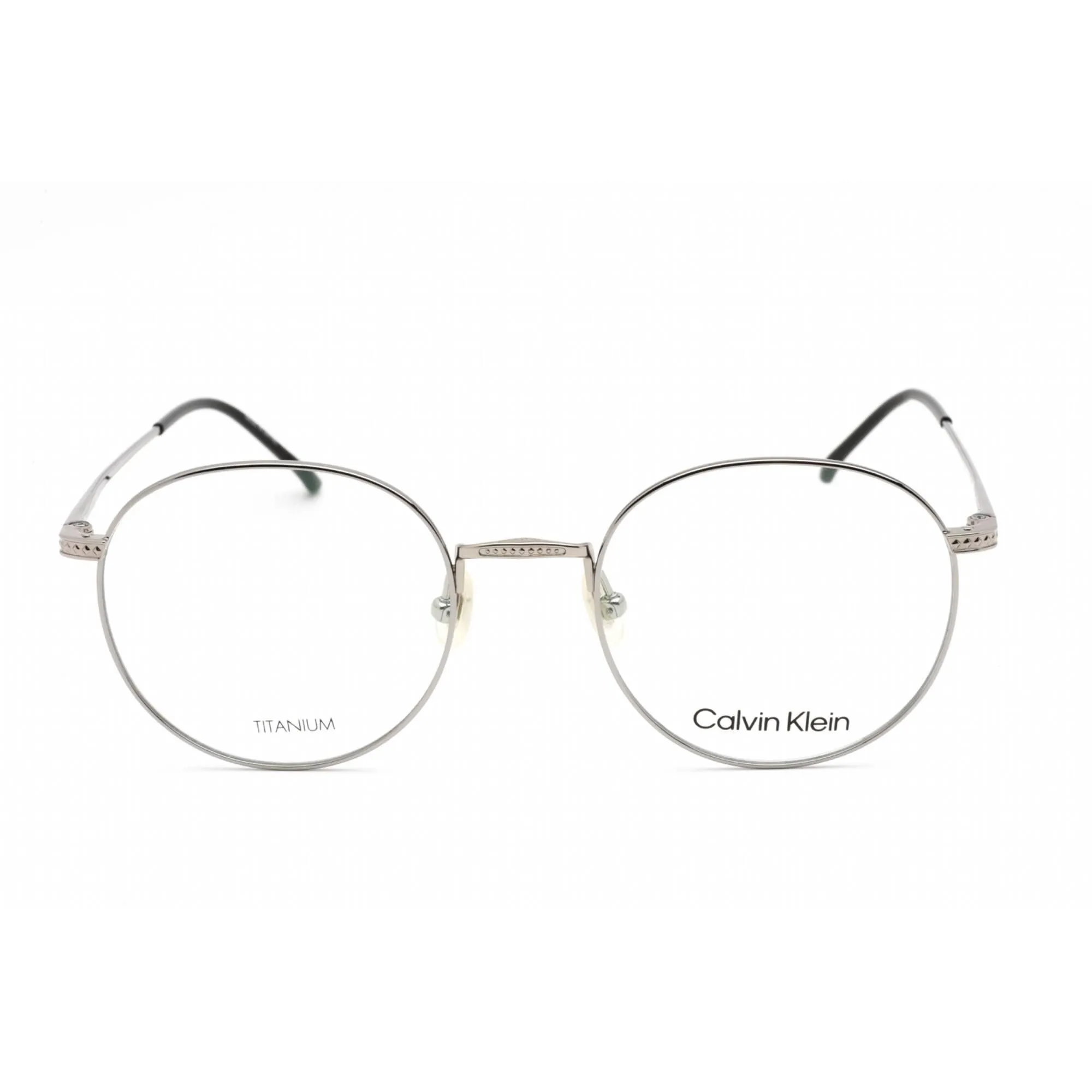 Calvin Klein Unisex Eyeglasses - Full Rim Round Silver Metal Frame | CK22108T 045