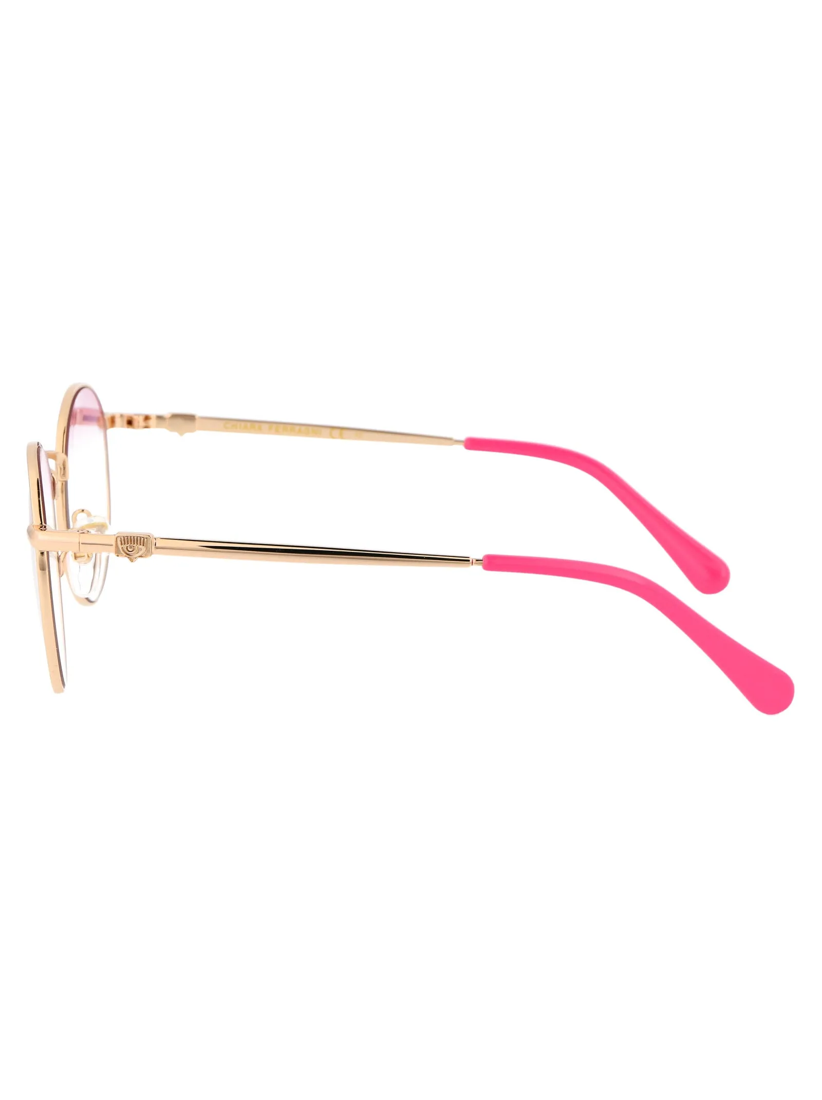Chiara Ferragni Logo-Plaque Round Frame Sunglasses