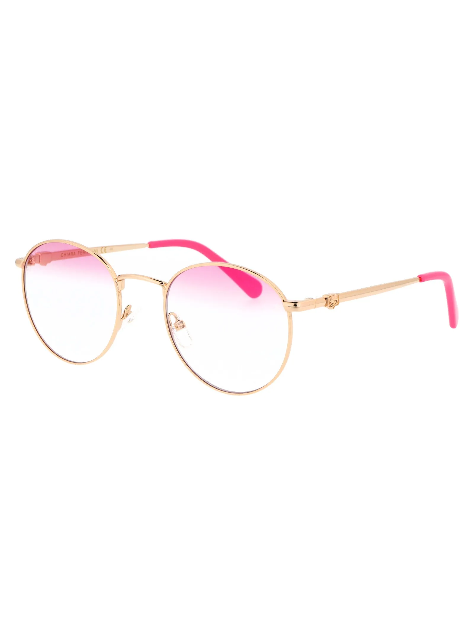 Chiara Ferragni Logo-Plaque Round Frame Sunglasses
