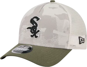 Chicago White Sox 2025 Armed Forces Day Camo New Era 9FORTY M-Crown Trucker Adjustable Hat
