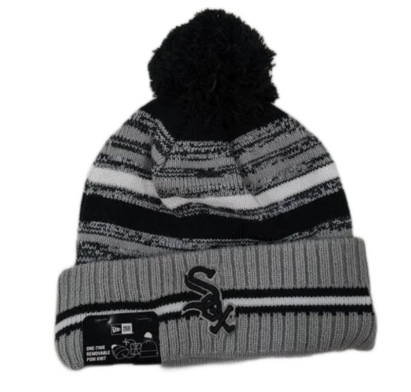 Chicago White Sox New Era Black/Gray Sport Knit Hat
