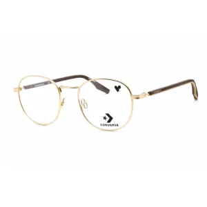 Converse Unisex Eyeglasses - Full Rim Satin Gold Metal Round Shape Frame | CV3015 717