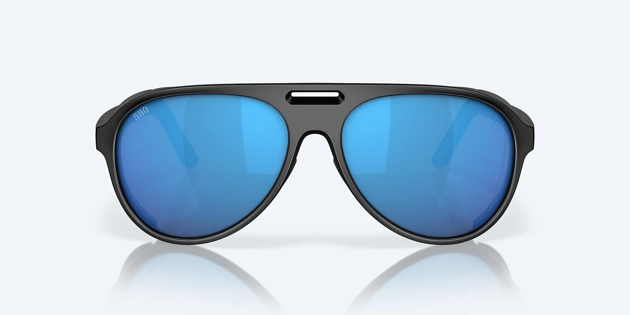 Costa Grand Catalina Matte Black Frame with Blue Mirror Lens 580G Polarized Sunglasses
