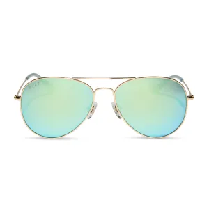 CRUZ - GOLD   AQUATIC AWE MIRROR SUNGLASSES
