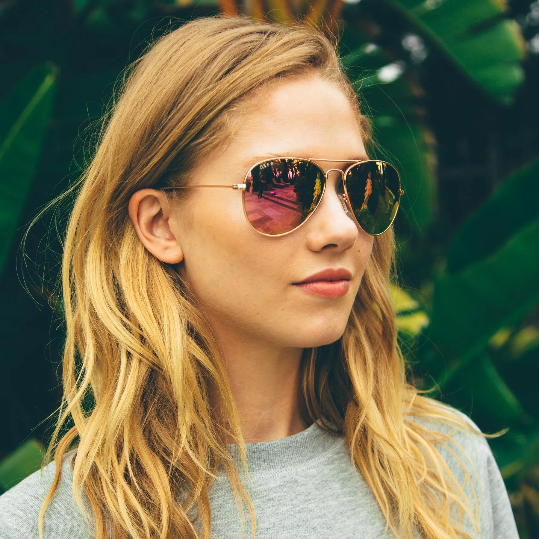 CRUZ - GOLD   BLUE MIRROR SUNGLASSES