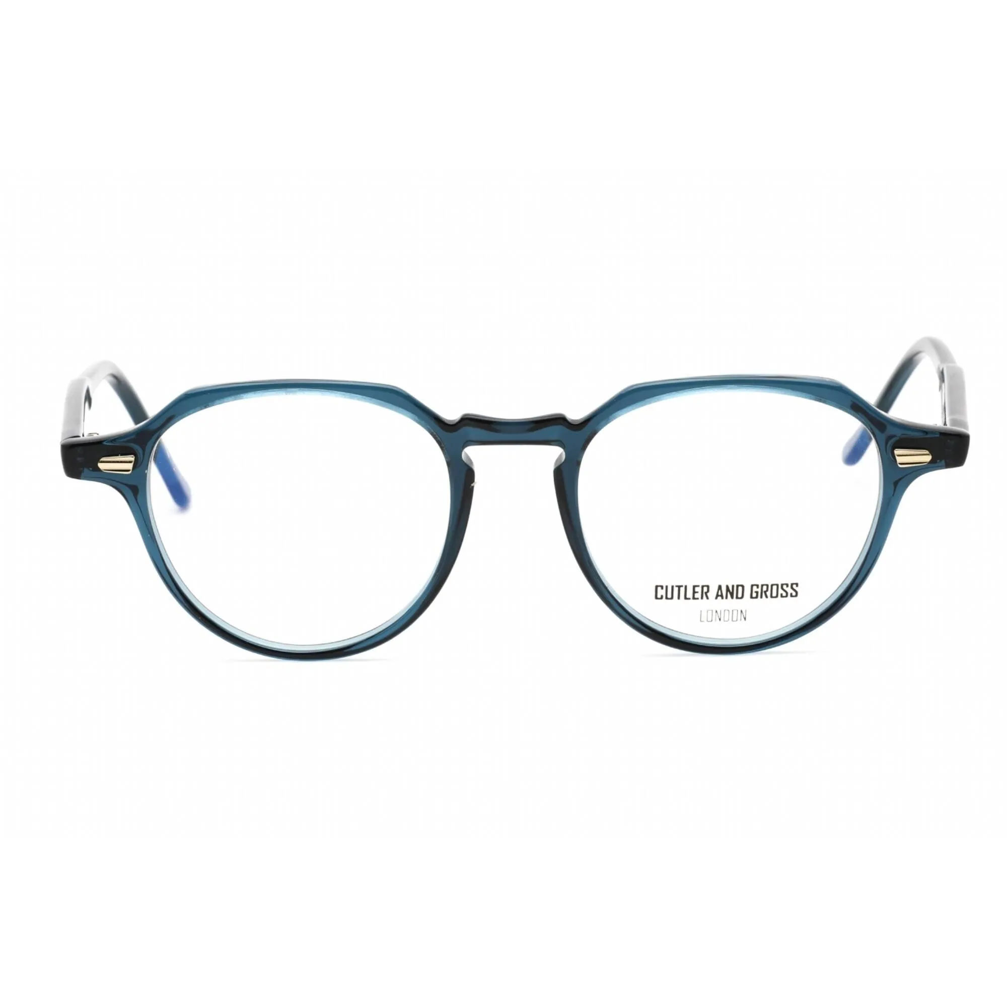 Cutler And Gross Unisex Eyeglasses - Blue Round Shape Frame Clear Lens | CG1313V2 004