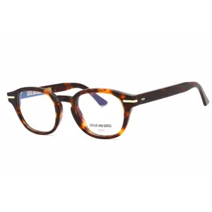 Cutler And Gross Unisex Eyeglasses - Dark Turtle Round Frame Clear Lens | CG1356 002