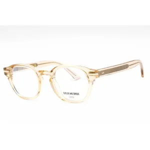 Cutler And Gross Unisex Eyeglasses - Granny Chic Round Frame Clear Lens | CG1356 009