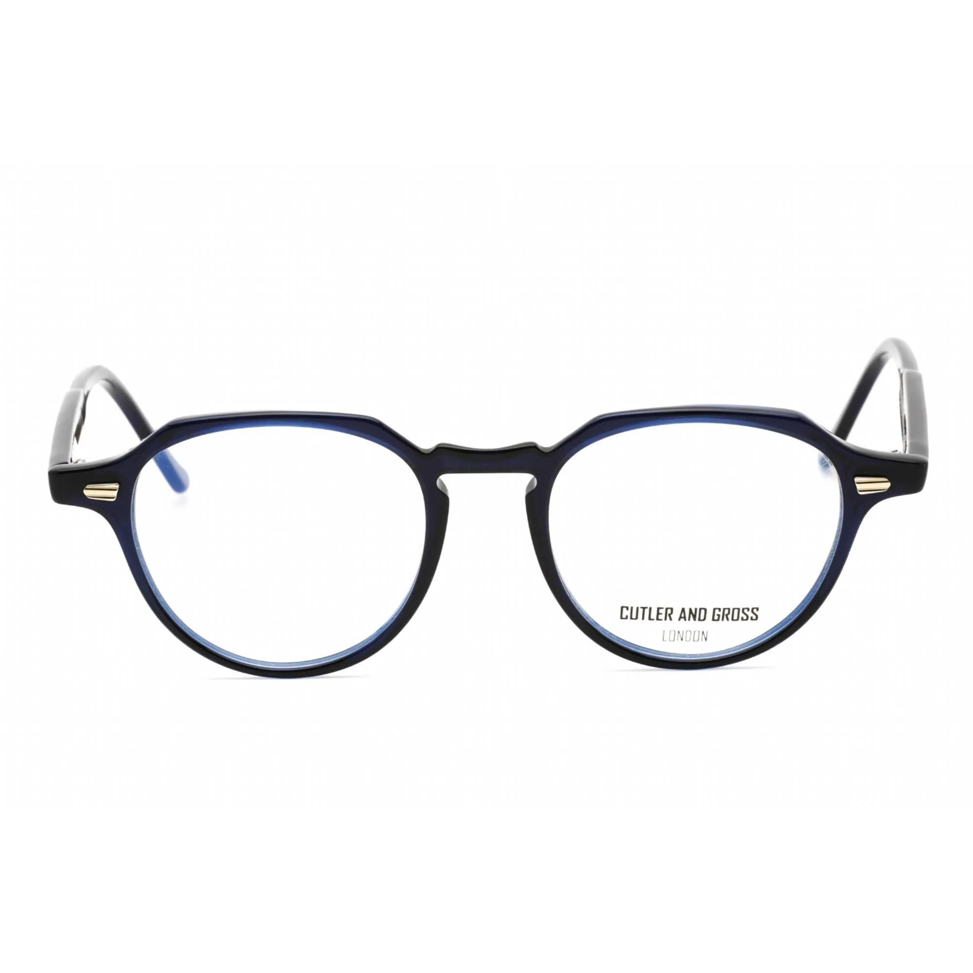 Cutler And Gross Unisex Eyeglasses - Navy Round Shape Frame Clear Lens | CG1313V2 003