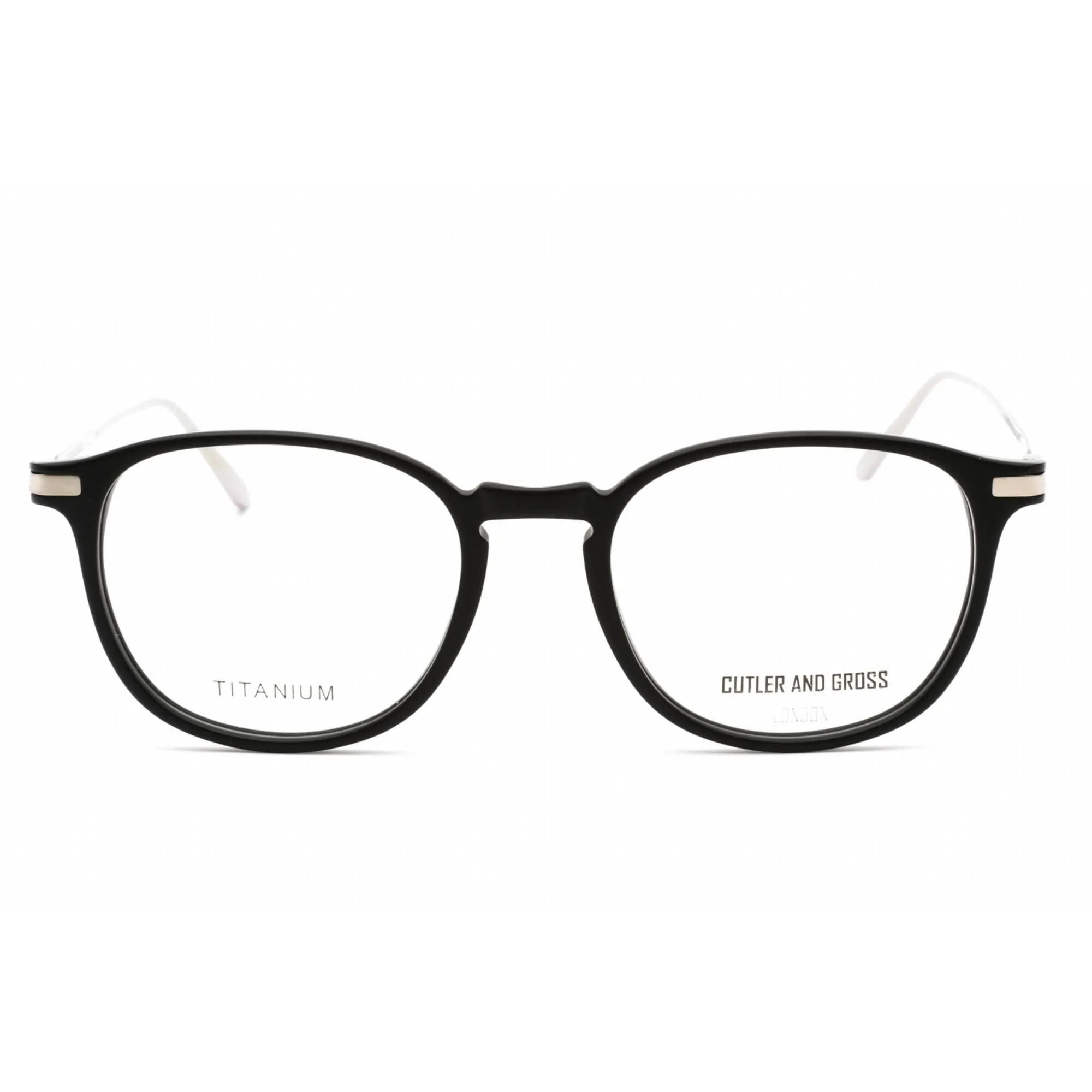 Cutler And Gross Unisex Eyeglasses - Silver/Black/Metallic/Gunmetal Frame | CG1303 001