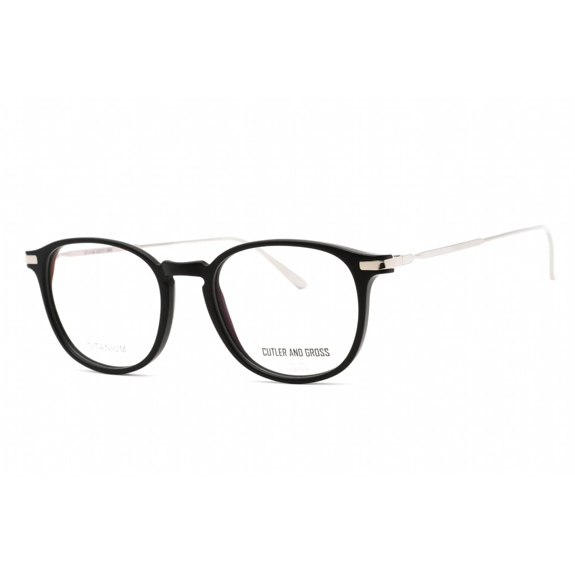 Cutler And Gross Unisex Eyeglasses - Silver/Black/Metallic/Gunmetal Frame | CG1303 001
