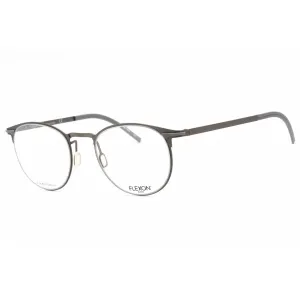Flexon Men's Eyeglasses - Gunmetal Full Rim Round Frame Clear Lens | FLEXON B2000 033