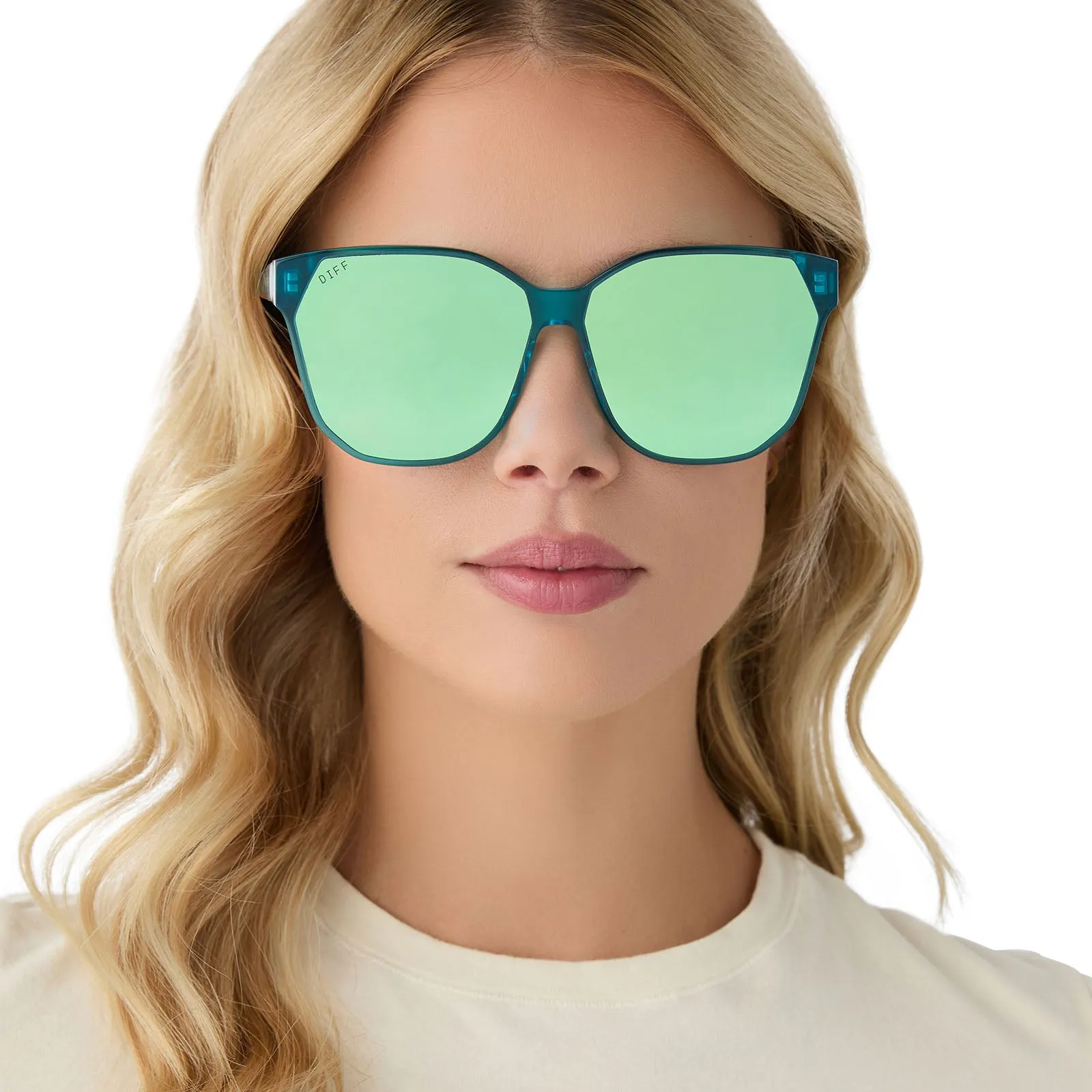GIA - TURQUOISE ICE CRYSTAL   TURQUOISE ICE MIRROR SUNGLASSES