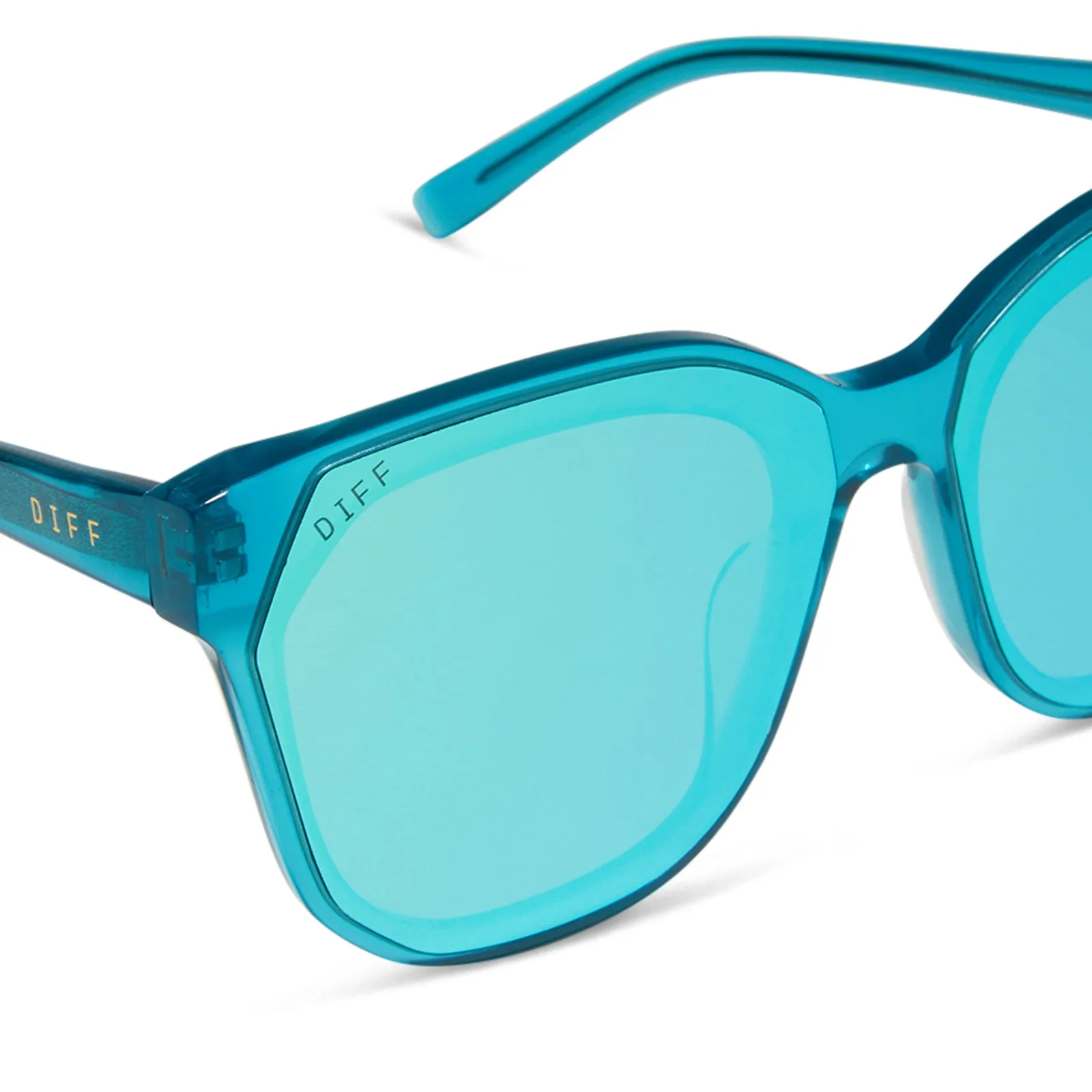 GIA - TURQUOISE ICE CRYSTAL   TURQUOISE ICE MIRROR SUNGLASSES