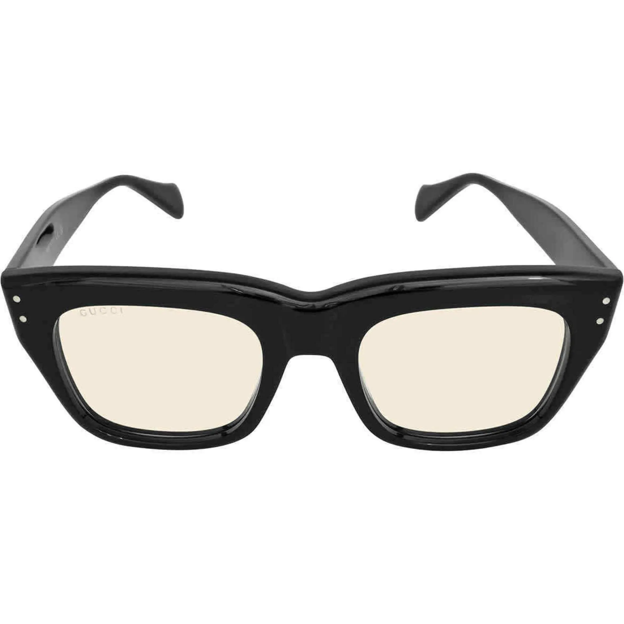 Gucci Men's Sunglasses - Black Acetate Full Rim Square Frame Clear Lens | GG1365SA 001