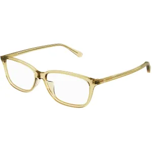 Gucci Women's Eyeglasses - Brown Acetate Rectangular Frame Demo Lens | GG0757OA 004