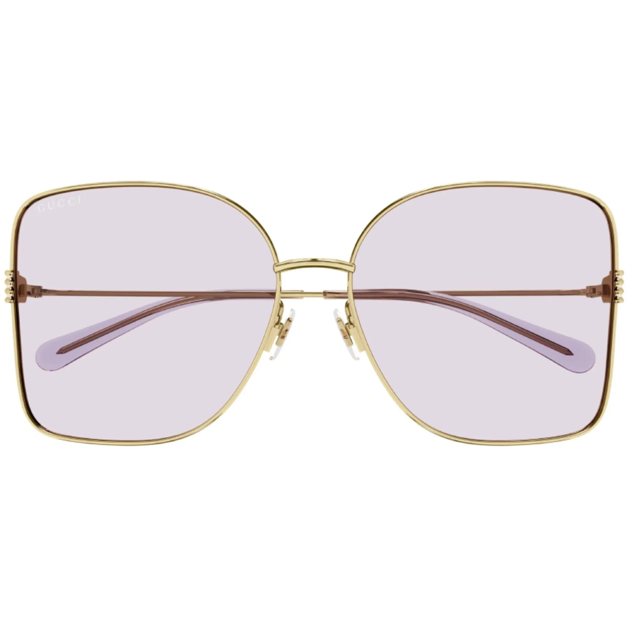 Gucci Women's Sunglasses - Gold Metal Butterfly Shape Frame Pink Lens | GG1282SA 004