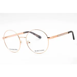 Guess By Marciano Women's Eyeglasses - Shiny Rose Gold Metal Round Frame | GM0323 028