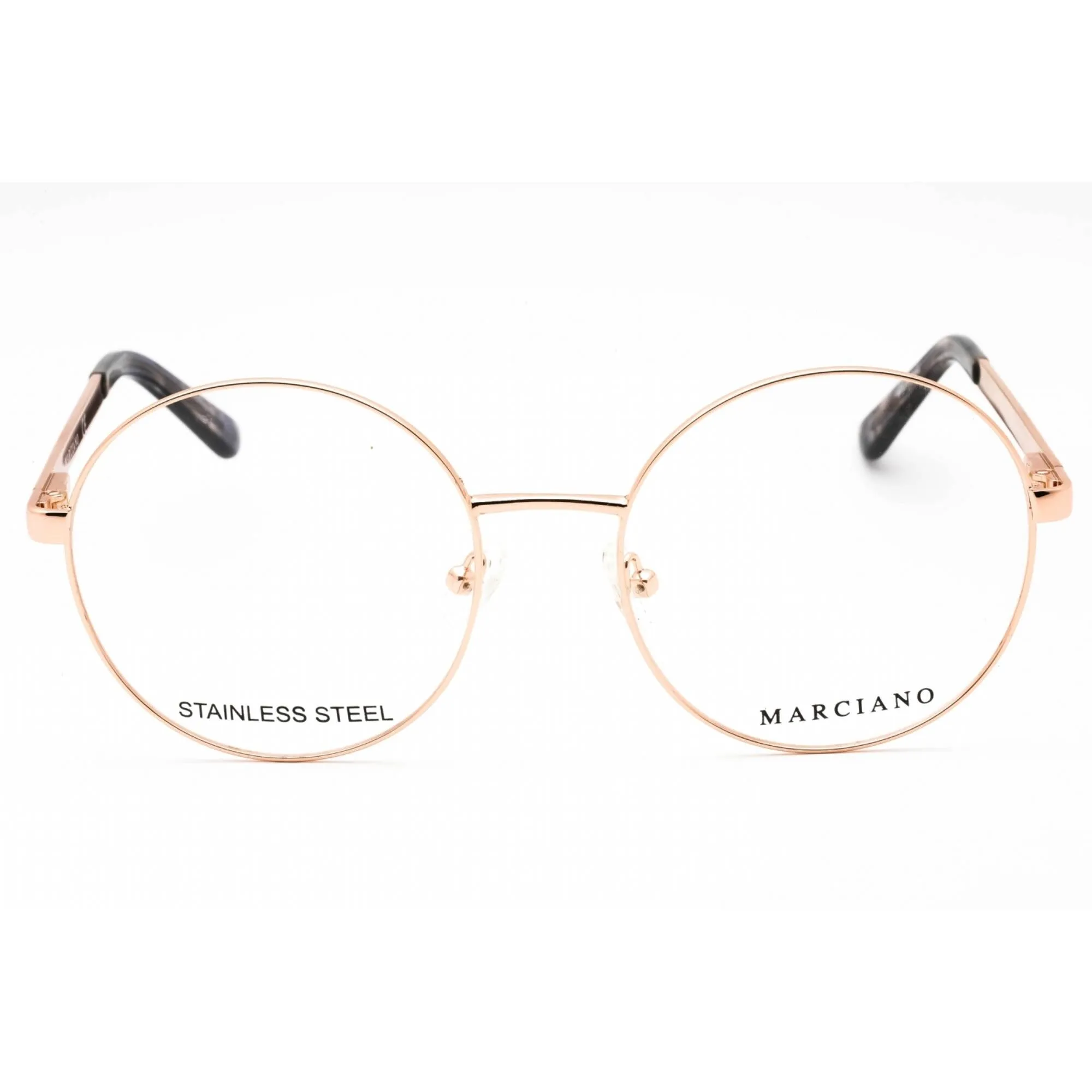 Guess By Marciano Women's Eyeglasses - Shiny Rose Gold Metal Round Frame | GM0323 028