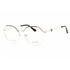 Guess Women's Eyeglasses - Full Rim Pale Gold Metal Round Shape Frame | GU2866 032