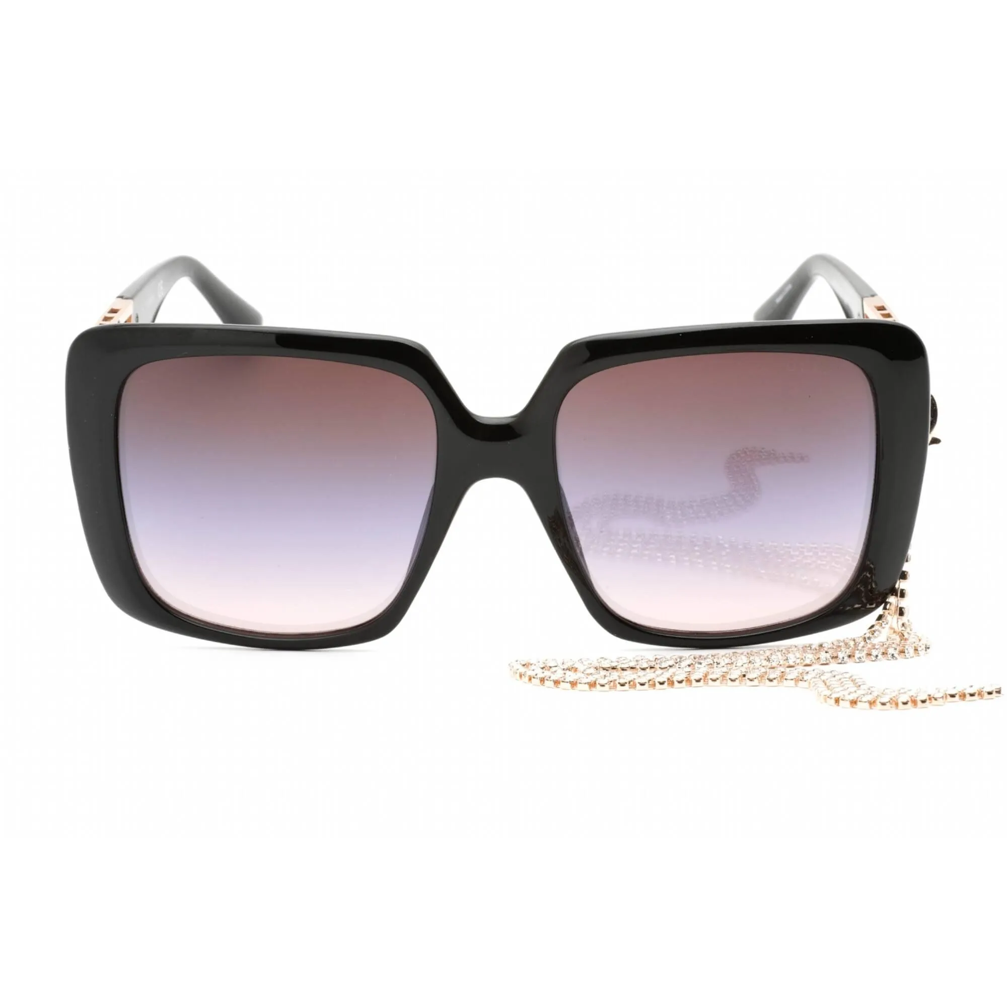 Guess Women's Sunglasses - Shiny Black Fixed Nose Pads Full Rim Frame | GU7689 01T