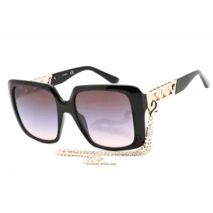 Guess Women's Sunglasses - Shiny Black Fixed Nose Pads Full Rim Frame | GU7689 01T