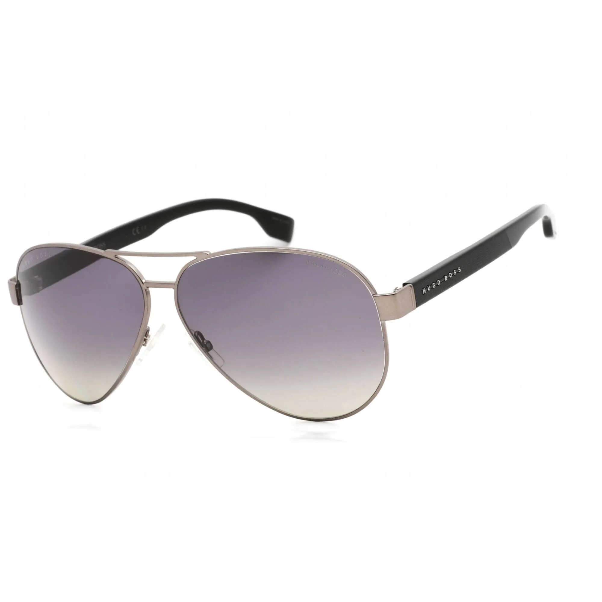 Hugo Boss Men's Sunglasses - Matte Ruthenium Metal Aviator Frame | BOSS 1241/S 0R80 00