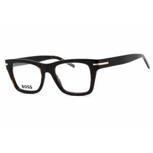 Hugo Boss Women's Eyeglasses - Havana Plastic Square Shape Frame | BOSS 1522 0086 00