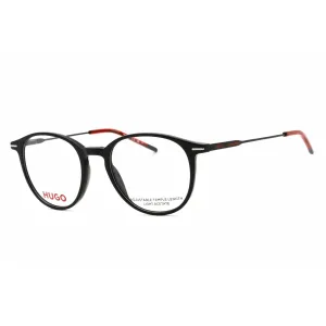 Hugo Men's Eyeglasses - Black Metal Round Full Rim Frame | HG 1206 0807 00